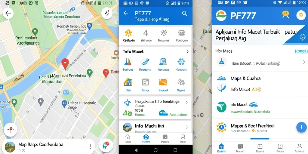 Tampilan antarmuka PF777 menunjukkan kondisi lalu lintas terkini.