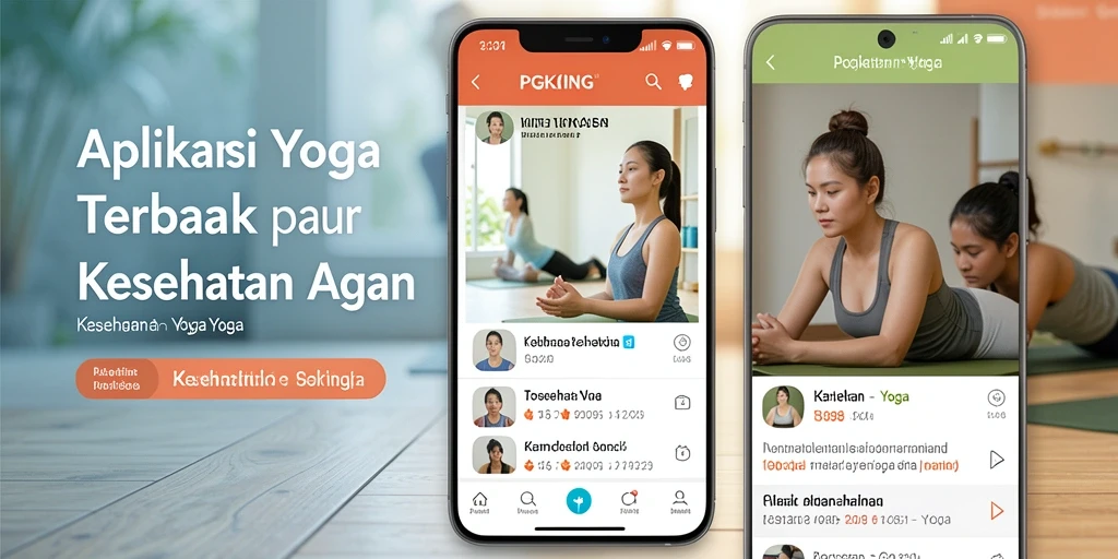 Screenshot PGKING menunjukkan antarmuka aplikasi Yoga yang menarik dan intuitif.