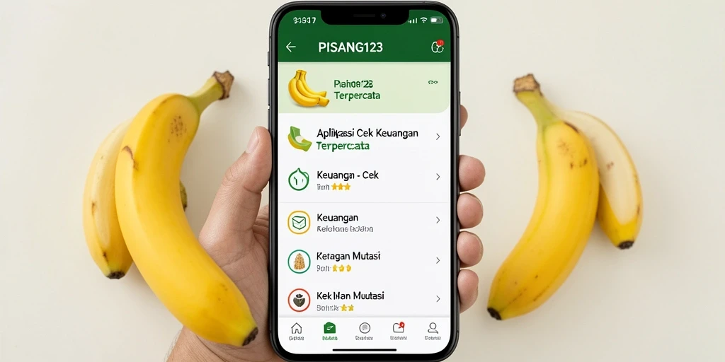 Tampilan antarmuka PISANG123 untuk cek mutasi keuangan yang sederhana dan informatif.