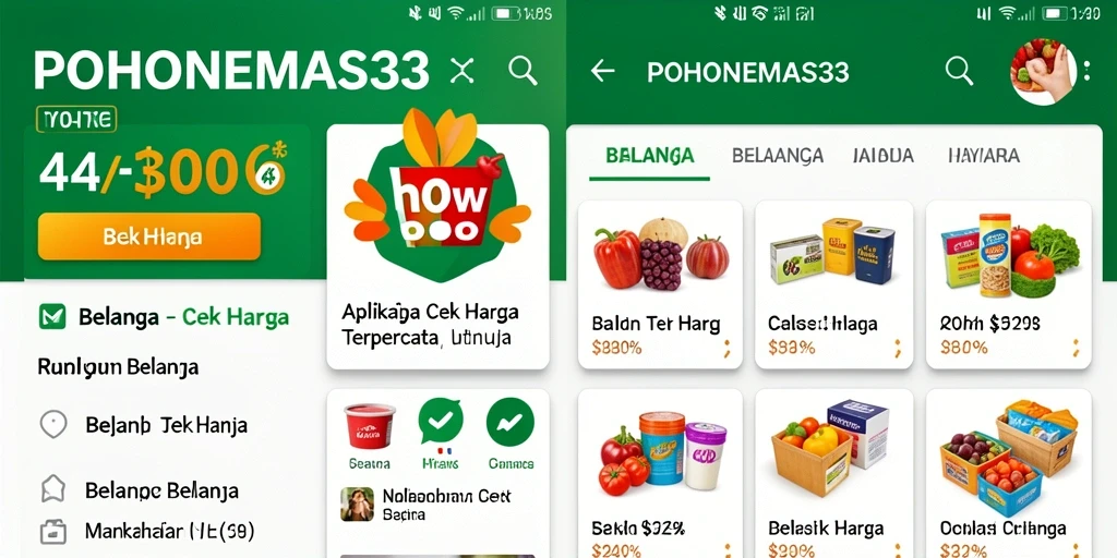 Antarmuka POHONEMAS33 yang sederhana dengan fungsi cek harga.