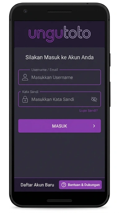 Masuk Akun Ungutoto untuk Pengguna Android